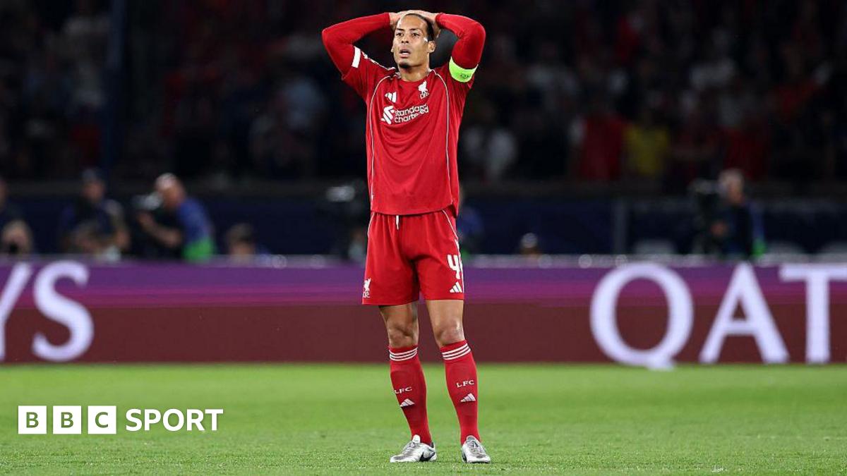 Virgil van Dijk of Liverpool reacts during the UEFA Champions League 2025-26 quarter-final first leg match between Paris Saint-Germain and Liverpool at Parc des Princes on 8 April 2026 in Paris, France